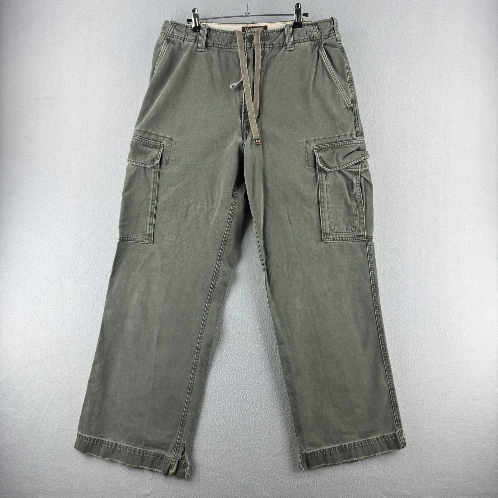 Vintage Abercrombie & Fitch Pants Mens 33x31 Green Military Fatigue Cargo Y2k